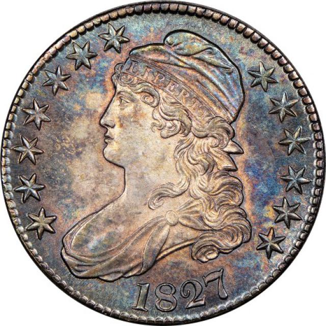Монета Capped Bust Half Dollar, 50 центів 1827, США, США