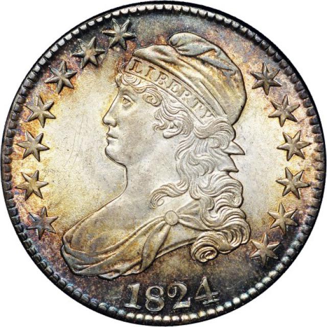 Монета Capped Bust Half Dollar, 50 центів 1824, США, США