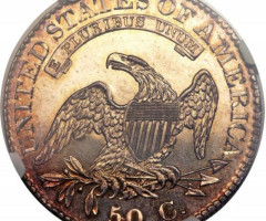 Монета Capped Bust Half Dollar, 50 центів 1823, США, США