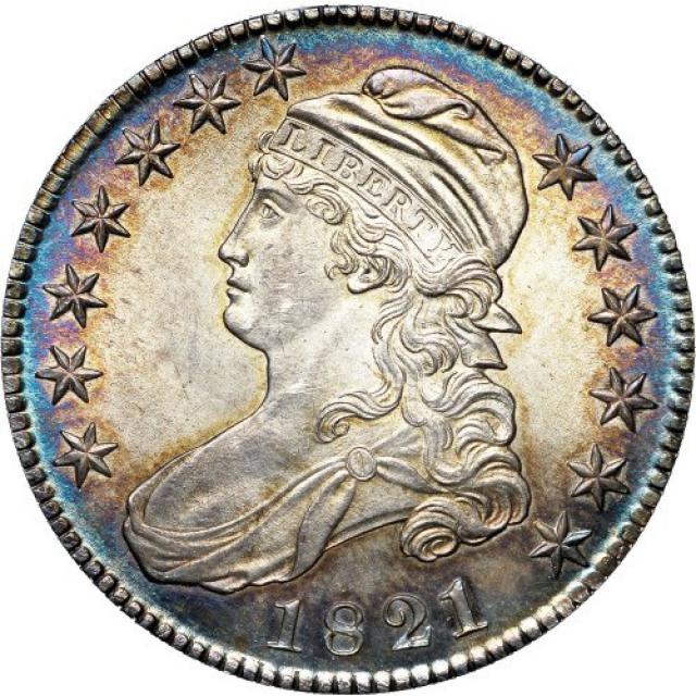 Монета Capped Bust Half Dollar, 50 центів 1821, США, США