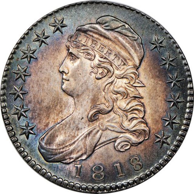 Монета Capped Bust Half Dollar, 50 центів 1818, США, США