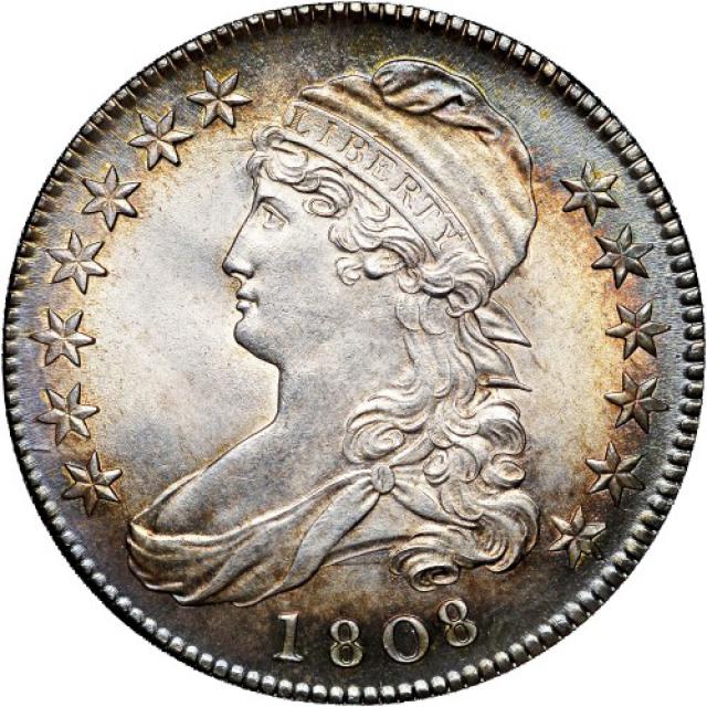 Монета Capped Bust Half Dollar, 50 центів 1808, США, США