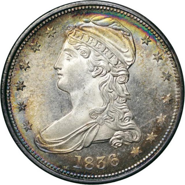 Монета Capped Bust Half Dollar, 50 центів 1836, США, США