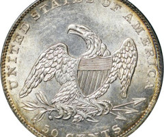Монета Capped Bust Half Dollar, 50 центів 1836, США, США