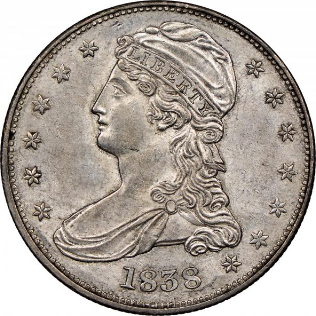 Монета Capped Bust Half Dollar, ½ долара 1838, США, США