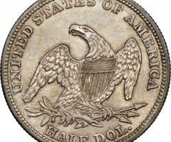 Монета Capped Bust Half Dollar, ½ долара 1838, США, США