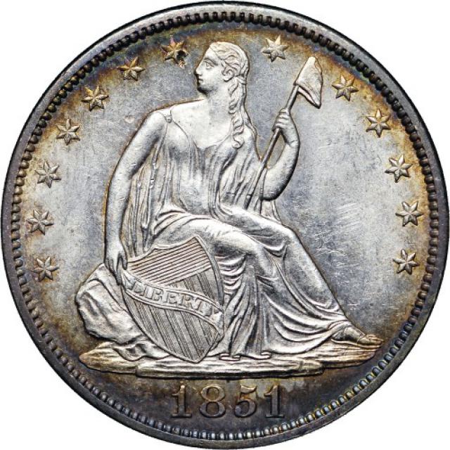 Монета Seated Liberty Half Dollar, ½ долара 1851, США, США