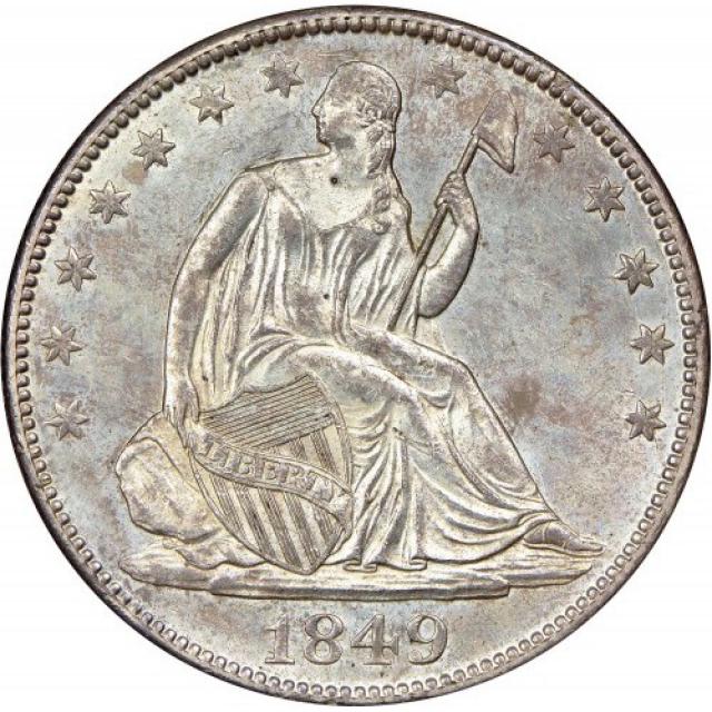 Монета Seated Liberty Half Dollar, ½ долара 1849, США, США