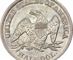 Монета Seated Liberty Half Dollar, ½ долара 1849, США, США
