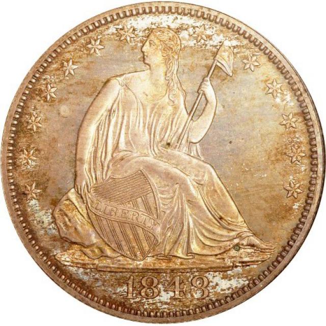 Монета Seated Liberty Half Dollar, ½ долара 1848, США, США