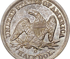 Монета Seated Liberty Half Dollar, ½ долара 1847, США, США