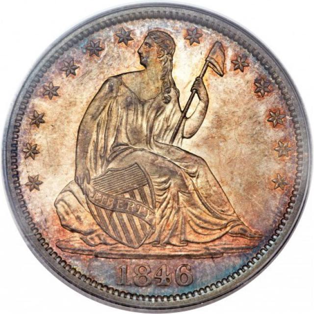 Монета Seated Liberty Half Dollar, ½ долара 1846, США, США