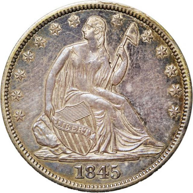 Монета Seated Liberty Half Dollar, ½ долара 1845, США, США
