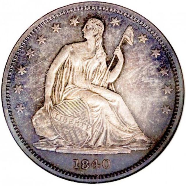 Монета Seated Liberty Half Dollar, ½ долара 1840, США, США