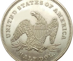 Монета Seated Liberty Half Dollar, ½ долара 1839, США, США