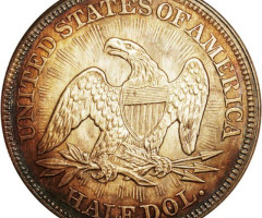 Монета Seated Liberty Half Dollar, ½ долара 1853, США, США