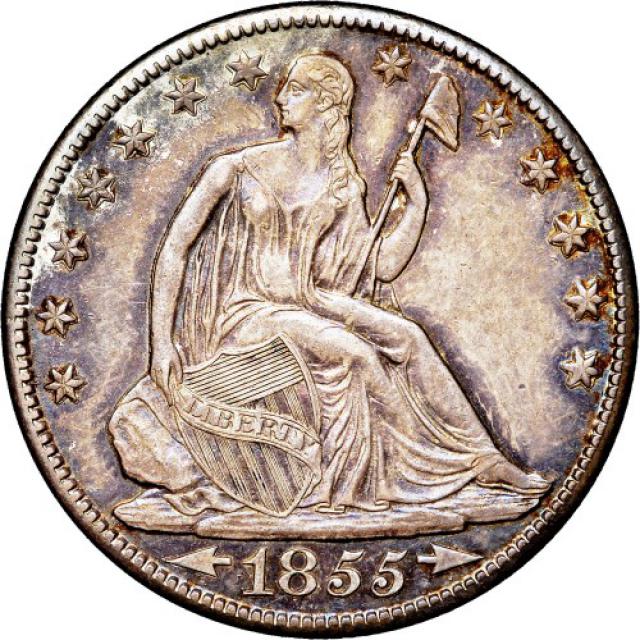 Монета Seated Liberty Half Dollar, ½ долара 1855, США, США