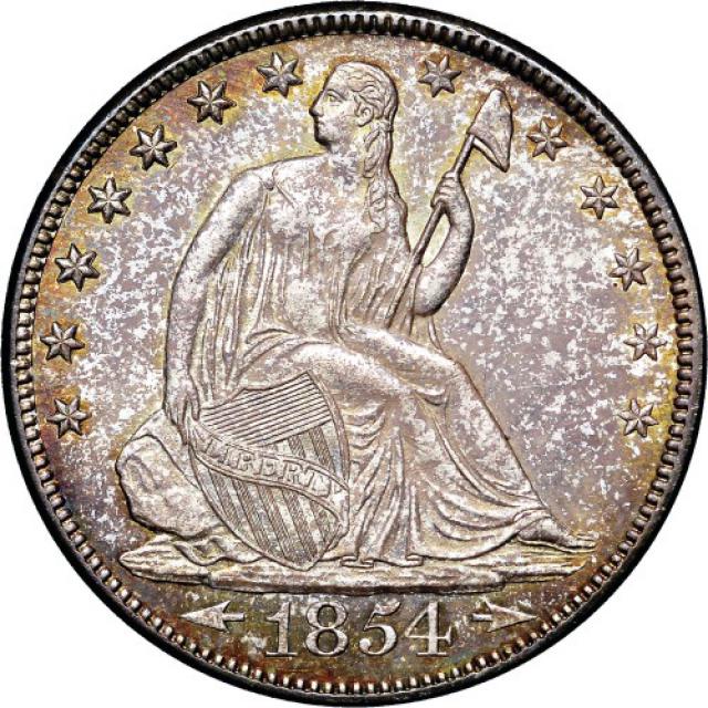 Монета Seated Liberty Half Dollar, ½ долара 1854, США, США