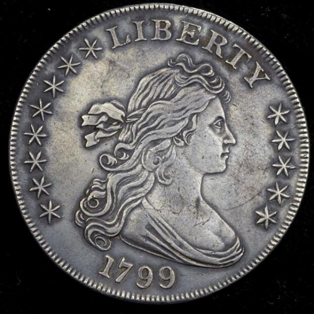 Монета Draped Bust Dollar, 1 долар 1799, США, США