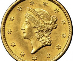 Монета Liberty Head, 1 долар 1853, США, США