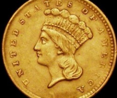 Монета Small Indian Head, 1 долар 1856, США, США