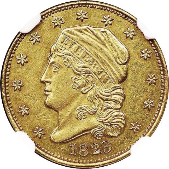 Монета Turban Head Quarter Eagle, 2½ долара 1829, США, США