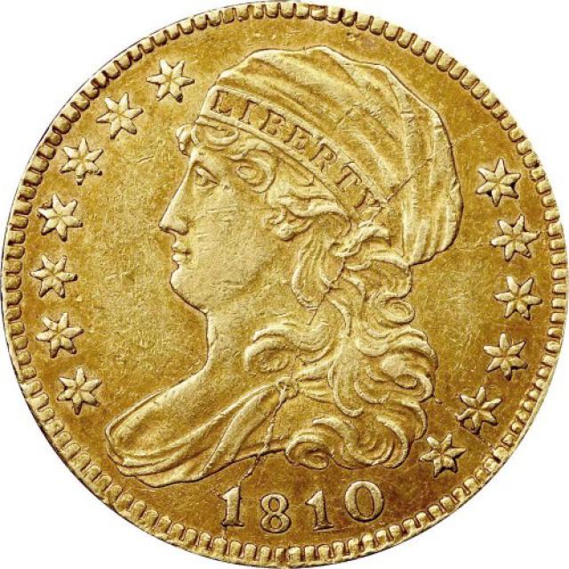 Монета Capped Bust, 5 доларів 1810, США, США