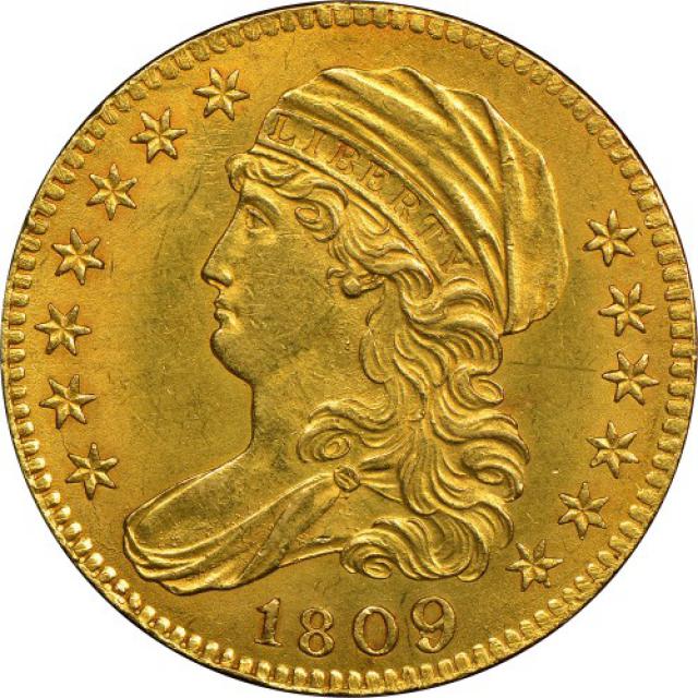 Монета Capped Bust, 5 доларів 1809, США, США