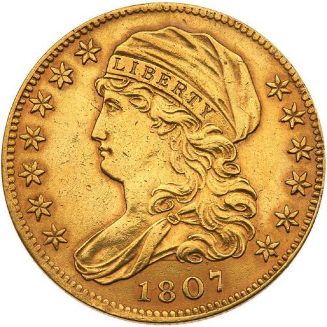 Монета Capped Bust, 5 доларів 1807, США, США