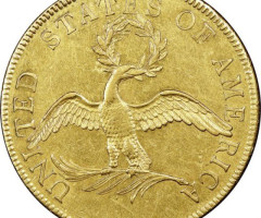 Монета Орел, 10 доларів 1796, США, Капа Свободи