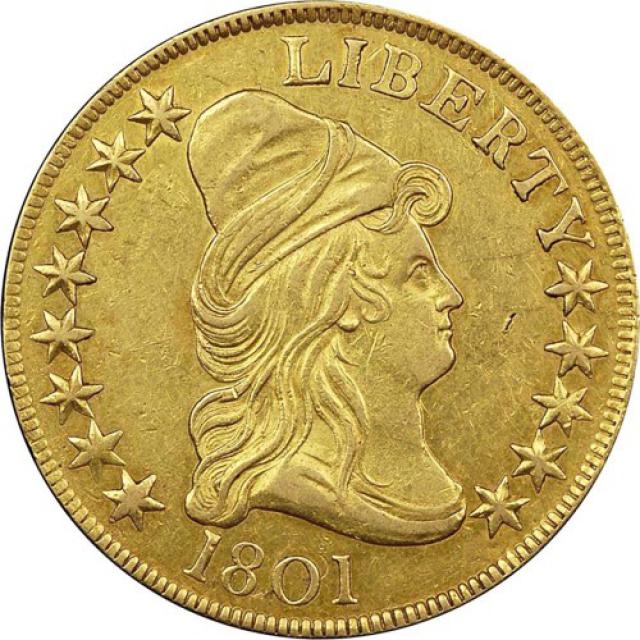 Монета Орел, 10 доларів 1801, США, Капа Свободи