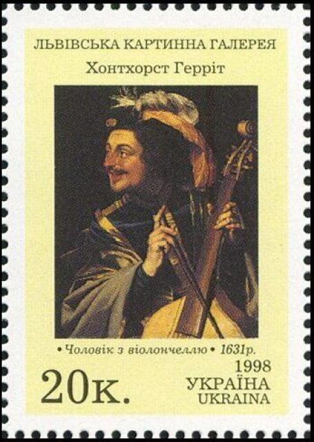 Марка Гонтхорст Герріт «Людина з віолончеллю», Україна 1998