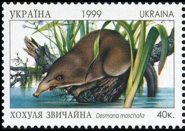 Марка Десмана мошата (Desmana moschata), Україна 1999