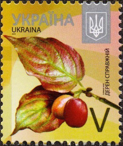Марка Cornelian Cherry (Cornus mas), Україна 2015
